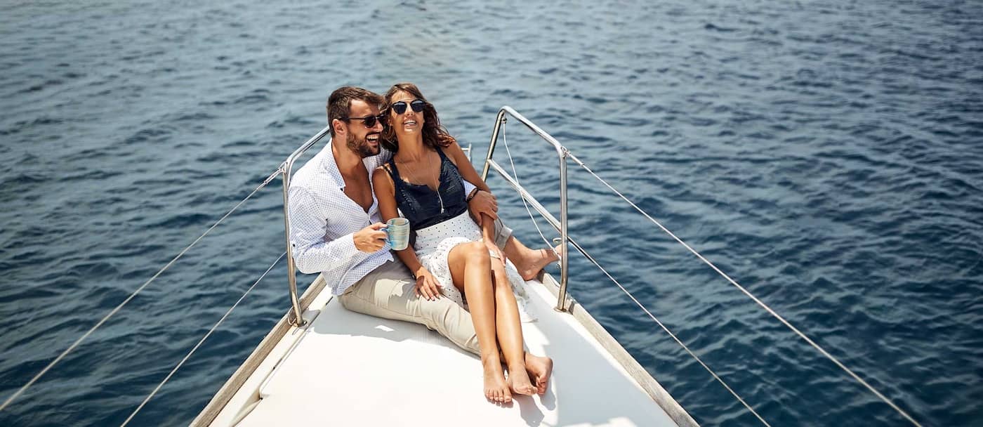 Healthy Seeking couple on a boat