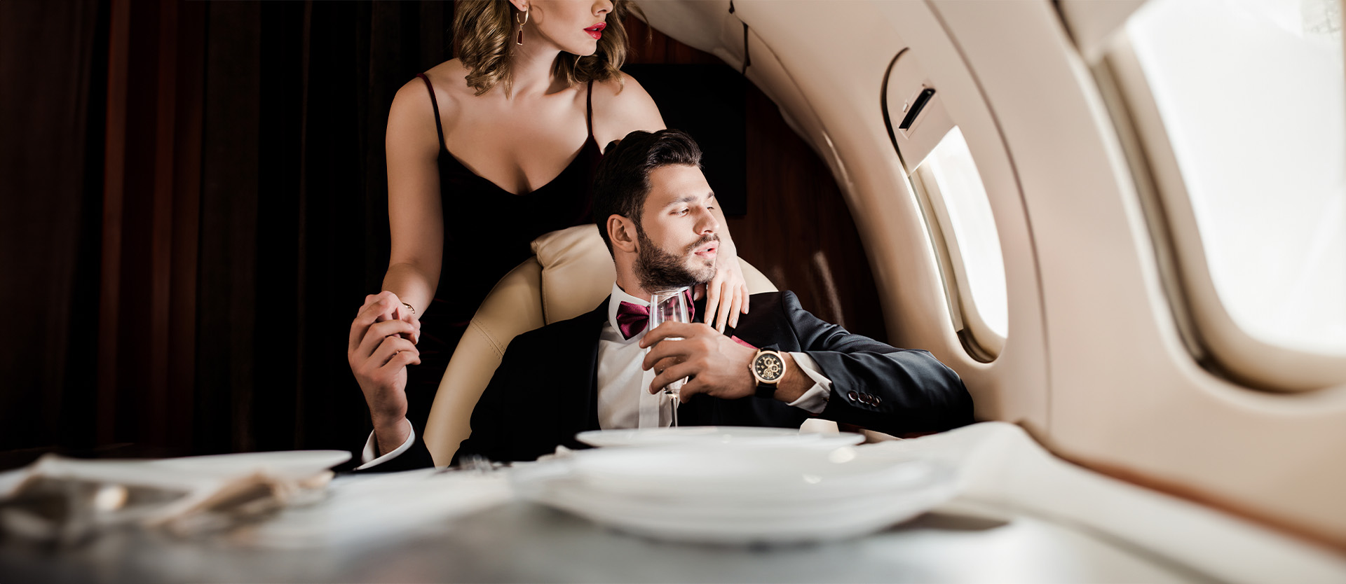 Hypergamous Couple on Private Jet